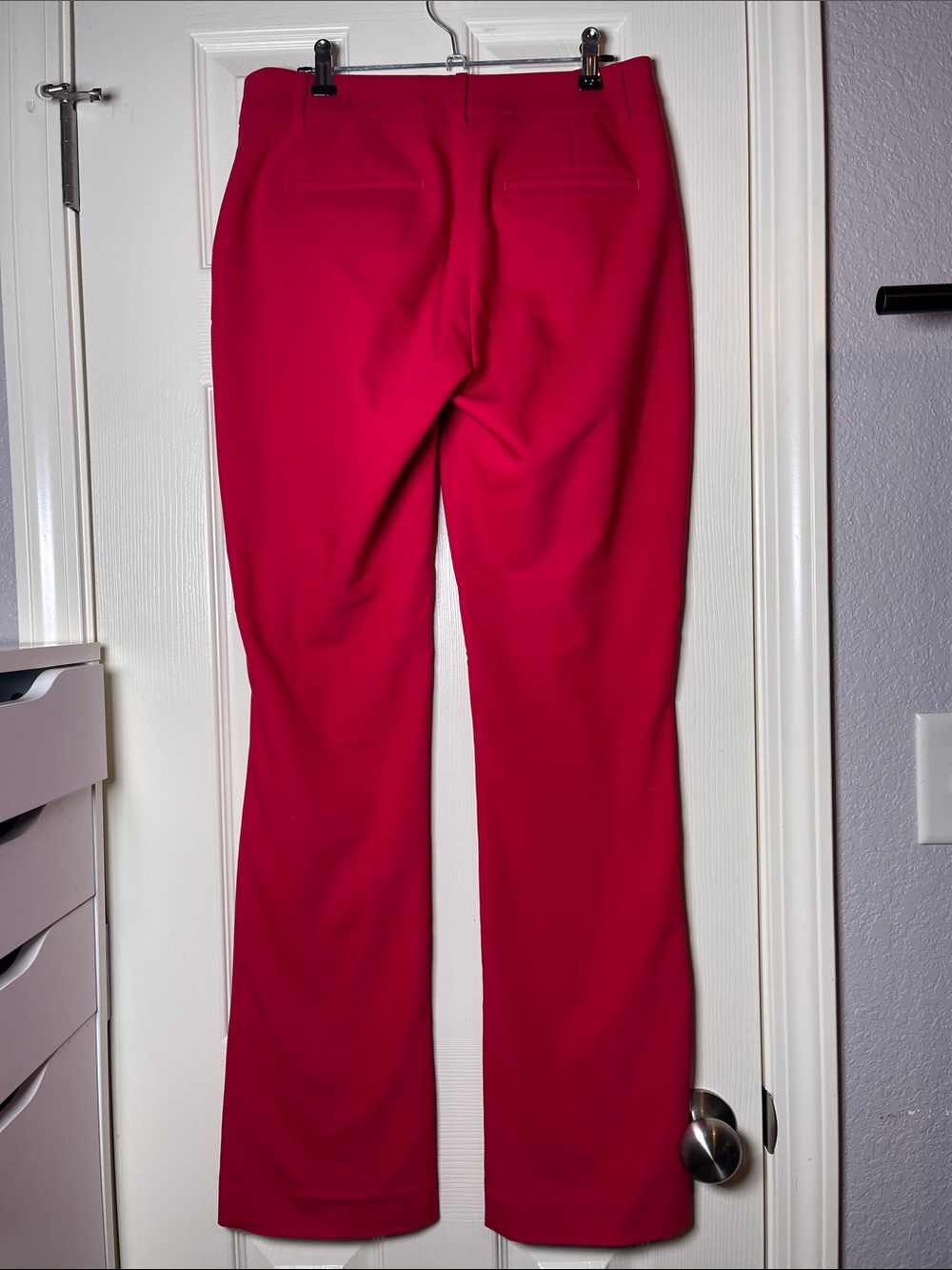 Express Red Boot Cut Ponte Pants - Picture 2 of 8